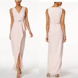 VINCE CAMUTO Women's Belted Asymmetrical Gown SZ 6